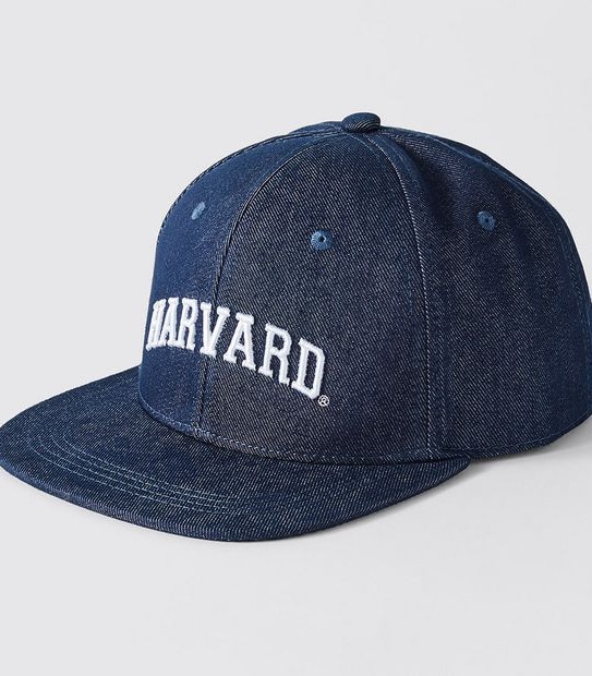 US Colleges Harvard Flat Peak Cap - Blue