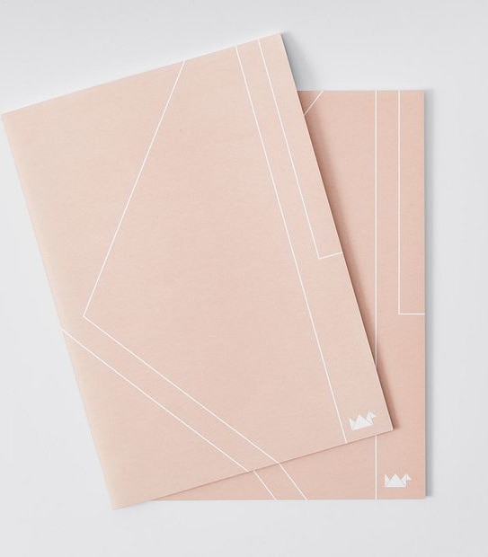 Paper Crane 2 Pack A4 Notebooks