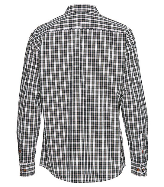 Long Sleeve Check Shirt - Black