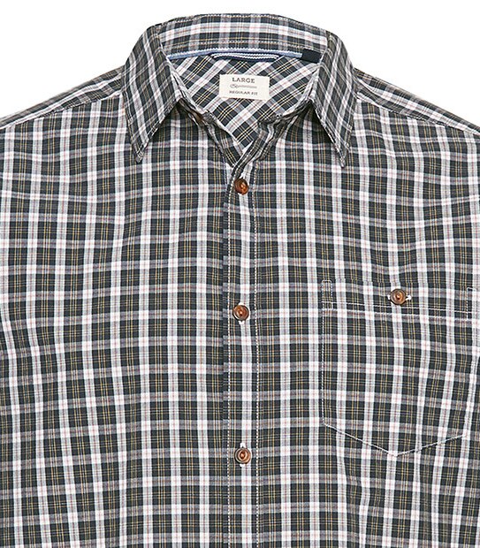 Long Sleeve Check Shirt - Black