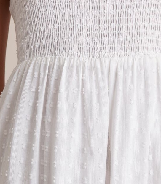 Preview Shirred Frill Strap Midi Dress