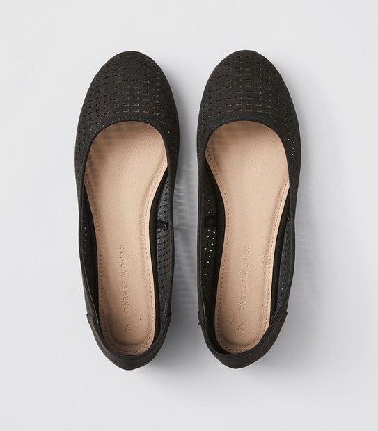 Womens Fallan Perforated Ballet Flats