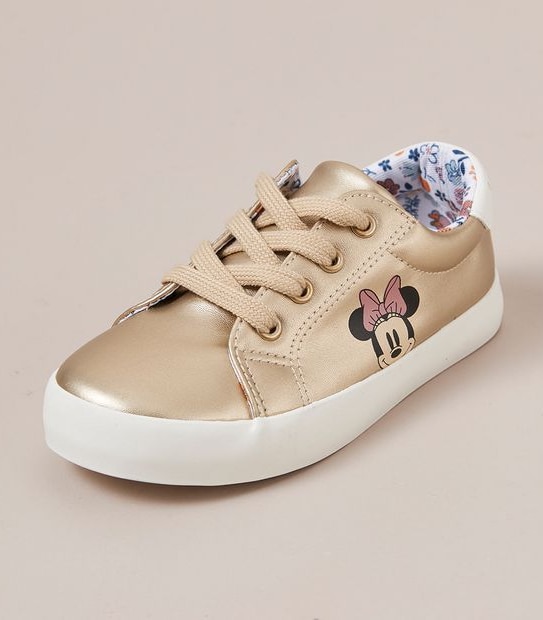 Kids Junior Disney Minnie Mouse Metallic Lace-Up Sneaker