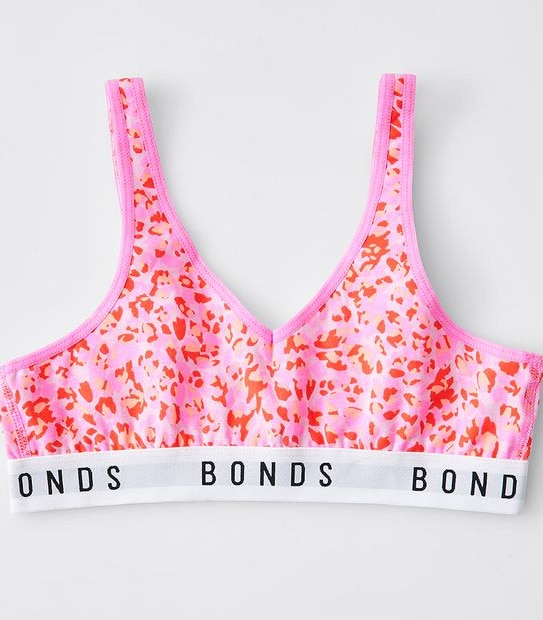 Bonds 2 Pack Tank Crop - Leopard Pink