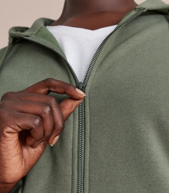 Curve Zip Through Hoodie Jumper