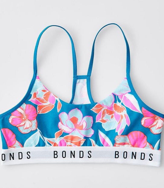 Bonds 2 Pack Racer Crop - Blue Petal