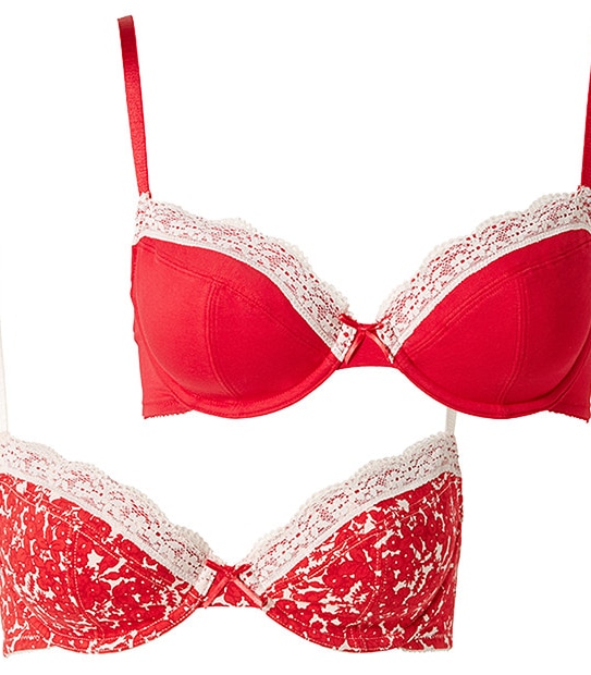 Lily Loves 2 Pack Underwire Bras - Red
