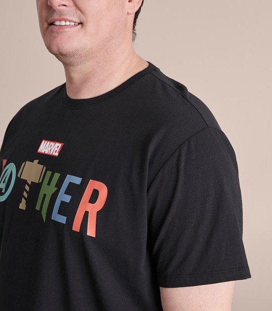 Licensed Marvel Plus Size Father T-Shirt