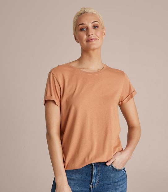 Cotton/Modal Relaxed Crew T-Shirt