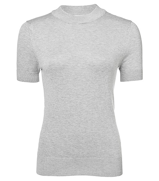 Mock Turtle Neck Top - Mid Grey