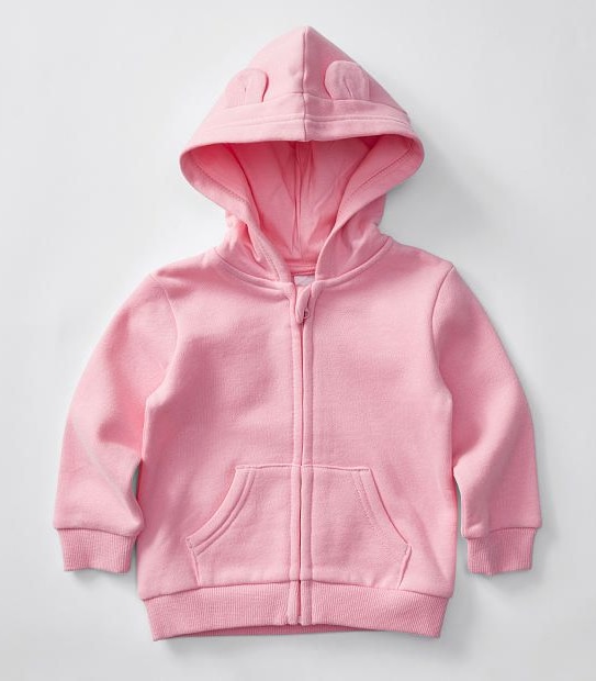 Baby Zip Through Hoodie With Ears 1 of 3