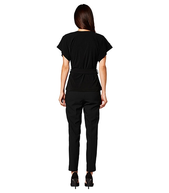 Obi Wrap Top - Black 2 of 5