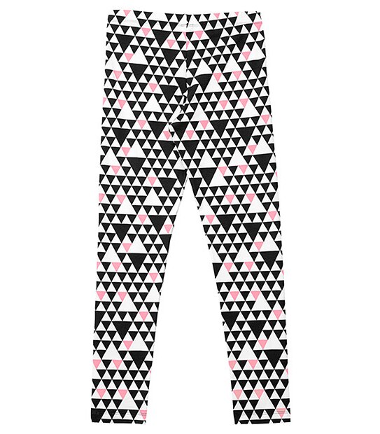 Girls' Full Length Triangle Print Leggings
