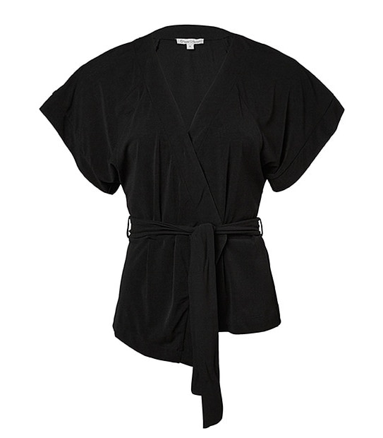 Obi Wrap Top - Black 4 of 5