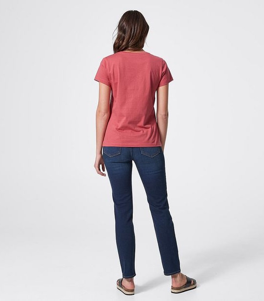Printed Organic Cotton T-Shirt - Garnet Rose Red It's A Good Day