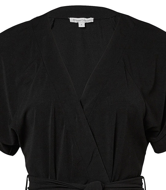 Obi Wrap Top - Black 5 of 5