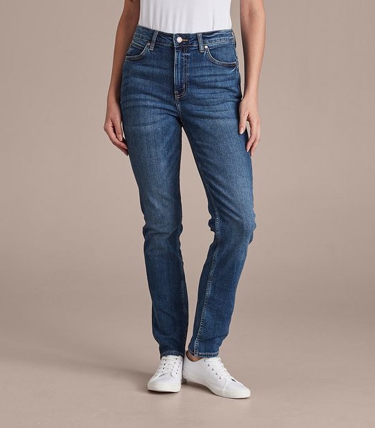 Alexa Straight High Rise Full Length Jeans 