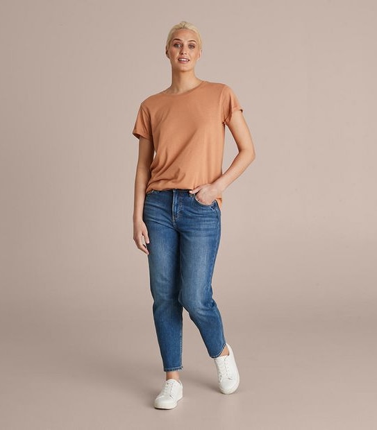 Cotton/Modal Relaxed Crew T-Shirt