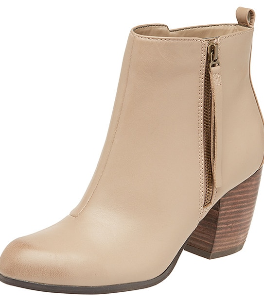 Varsity Leather Ankle Boots