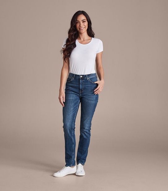 Alexa Straight High Rise Full Length Jeans 