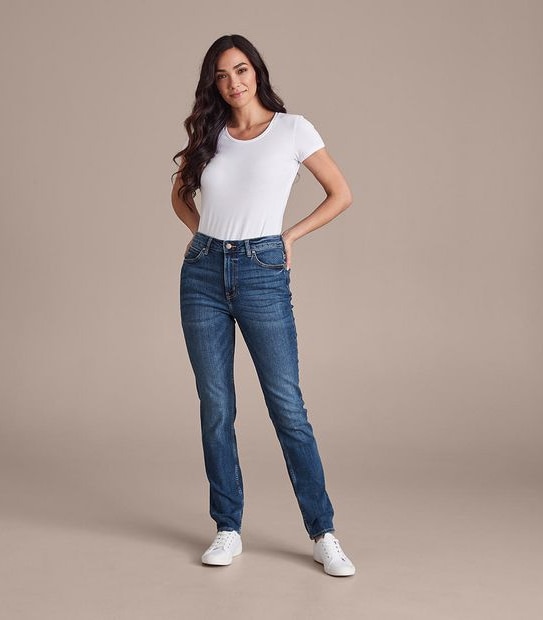 Alexa Straight High Rise Full Length Jeans 