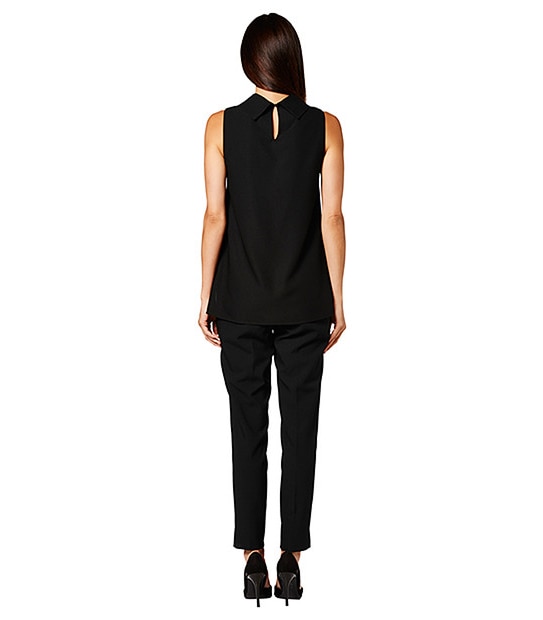 Sleeveless High Neck Top - Black 2 of 5