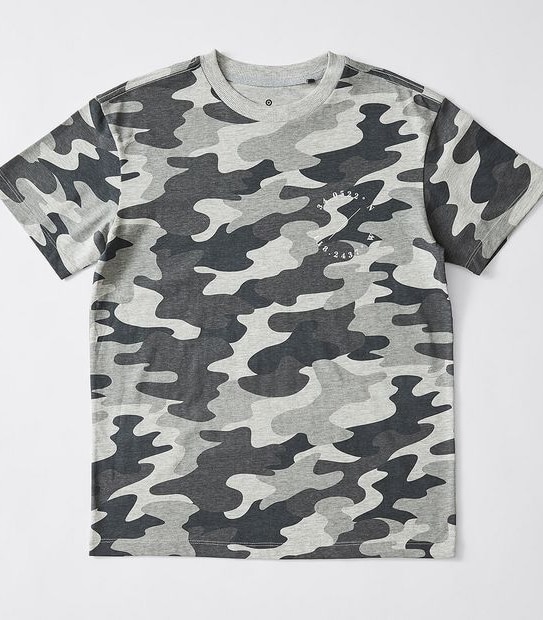 Camouflage Print T-shirt - Black