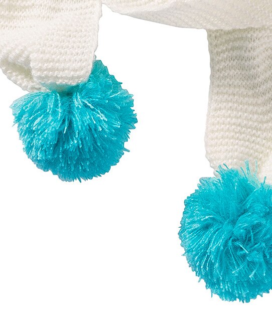 Pom Pom Knit Scarf