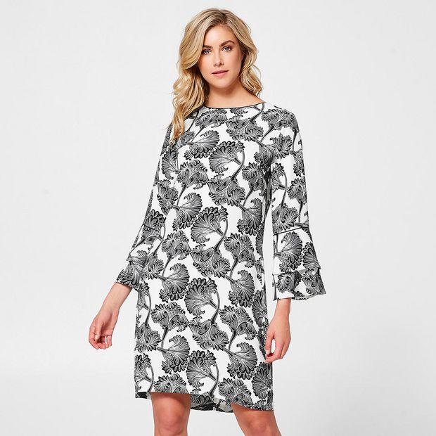 Ruffle Sleeve Shift Dress Ruffle Sleeve Shift Dress