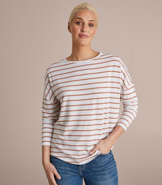 Drop Shoulder Scoop Neck Top