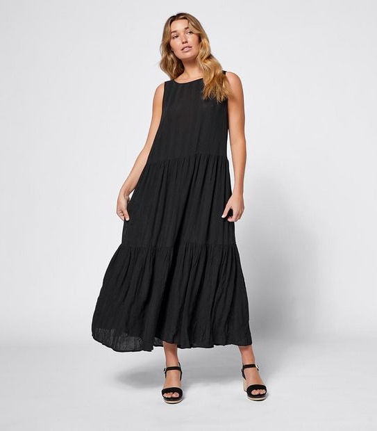 Sleeveless Maxi Tiered Dress