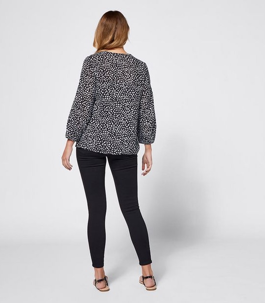 Button Through Peasant Blouse