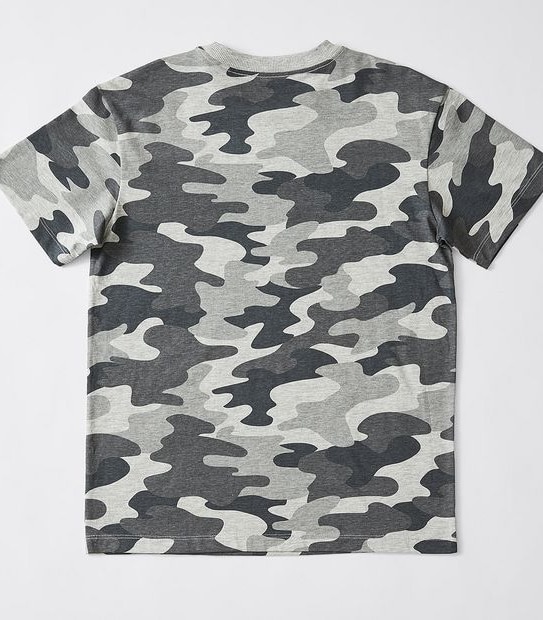 Camouflage Print T-shirt - Black