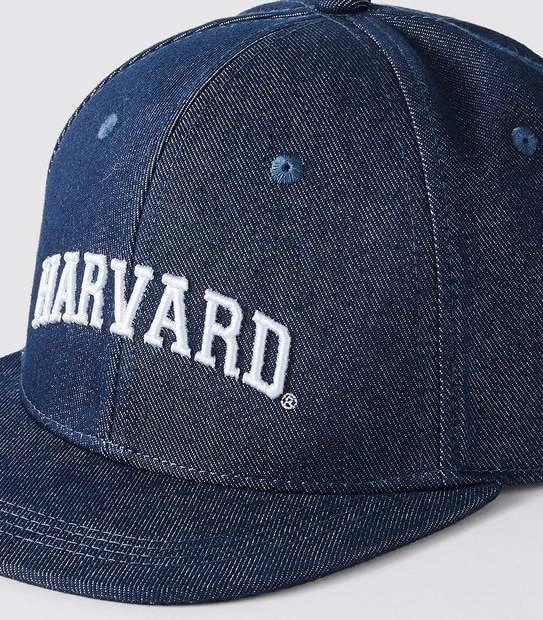 US Colleges Harvard Flat Peak Cap - Blue