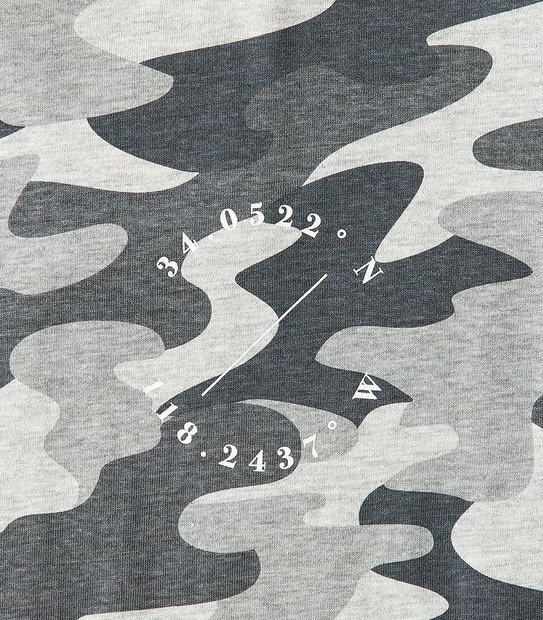 Camouflage Print T-shirt - Black