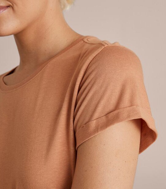 Cotton/Modal Relaxed Crew T-Shirt