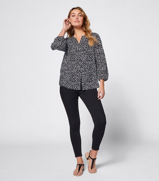 Button Through Peasant Blouse