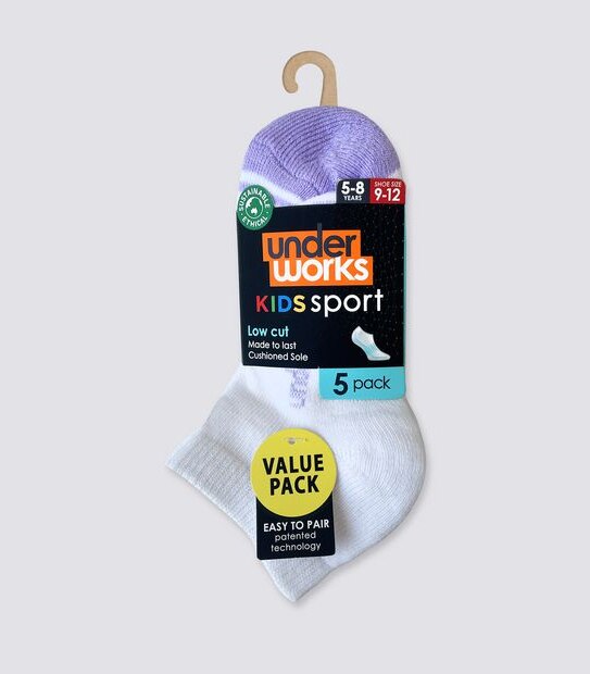 5 Pack Underworks Low Cut Socks