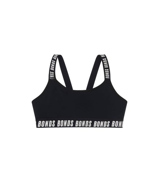 Bonds Girls Performance Crop Top - Black | Target Australia