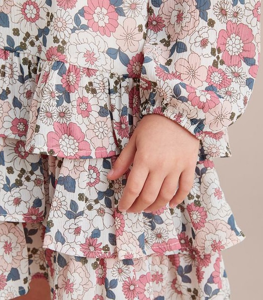 Floral Frill Hem Dress