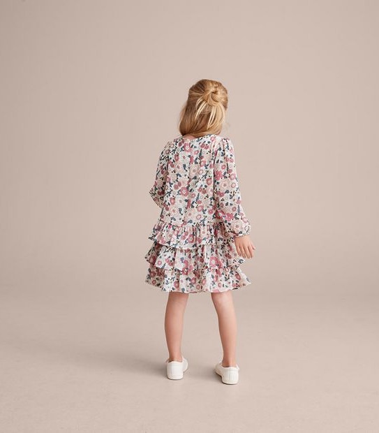 Floral Frill Hem Dress