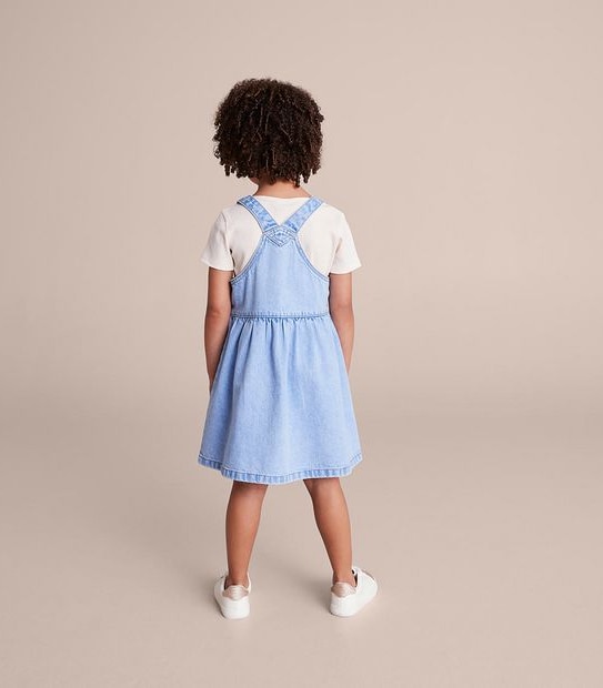 Denim Button Up Pinafore