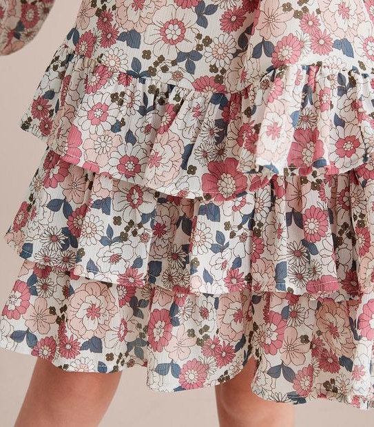 Floral Frill Hem Dress