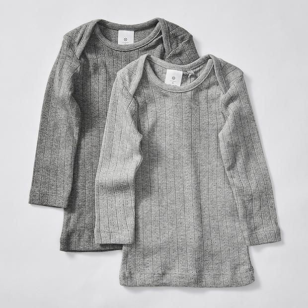 Baby Organic Cotton 2 Pack Thermal Tops Baby Organic Cotton 2 Pack Thermal Tops