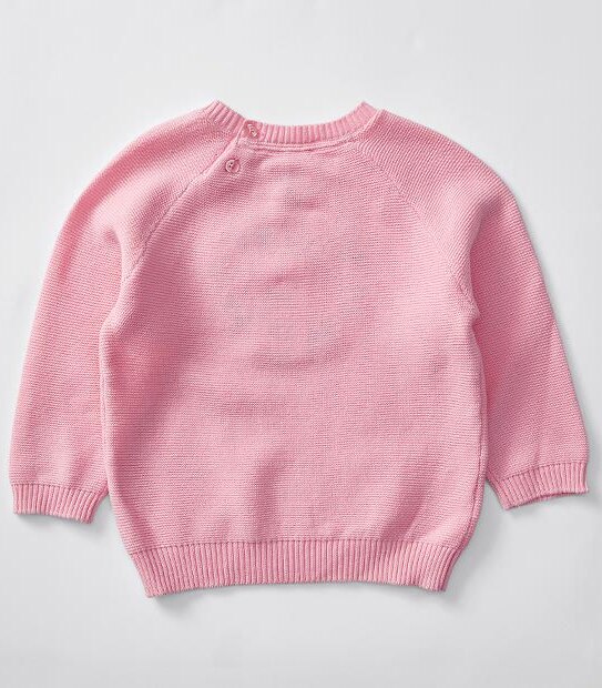 Baby Knit Pom Pom Heart Jumper