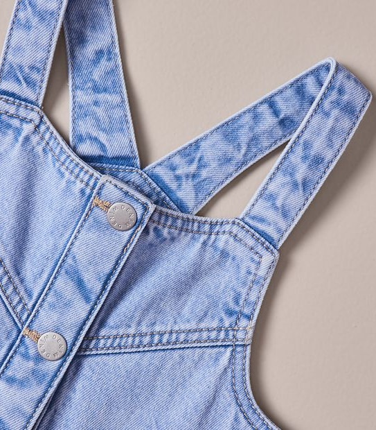 Denim Button Up Pinafore