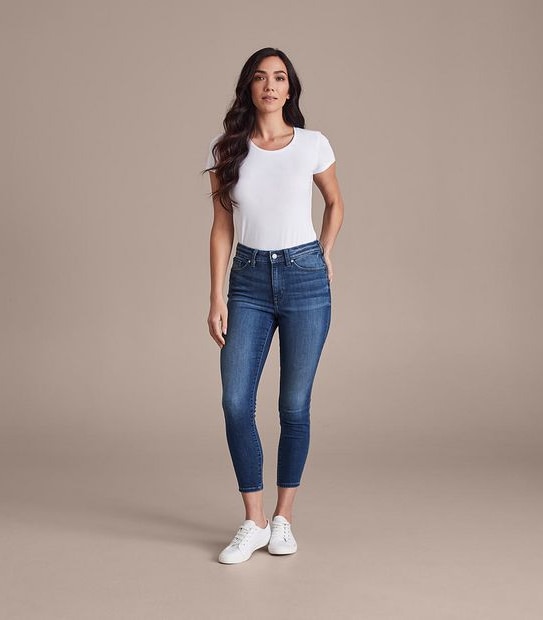 Skinny High Rise Crop Length Jeans