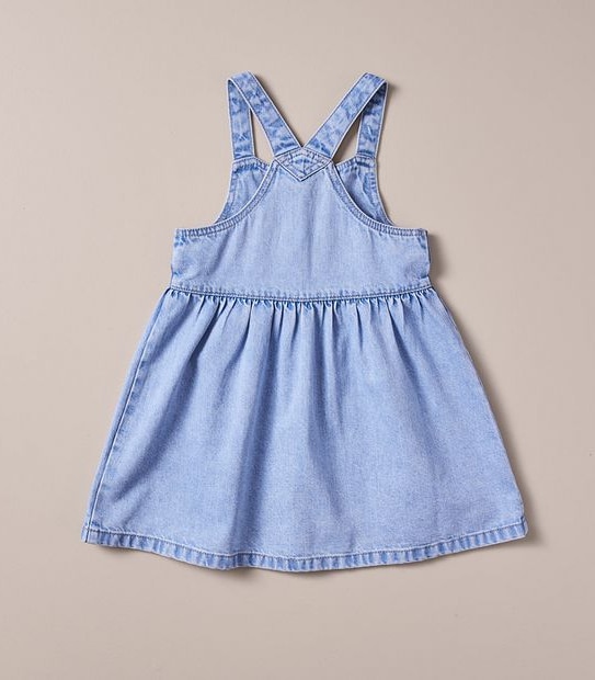 Denim Button Up Pinafore