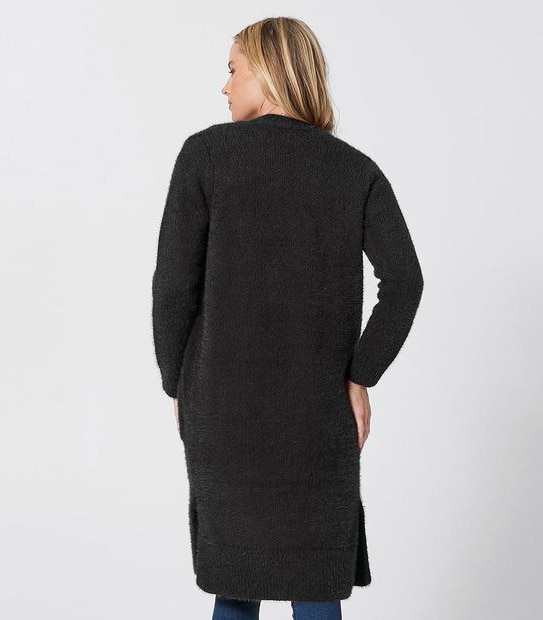 Lily Loves Longline Edge To Edge Cardigan - Black