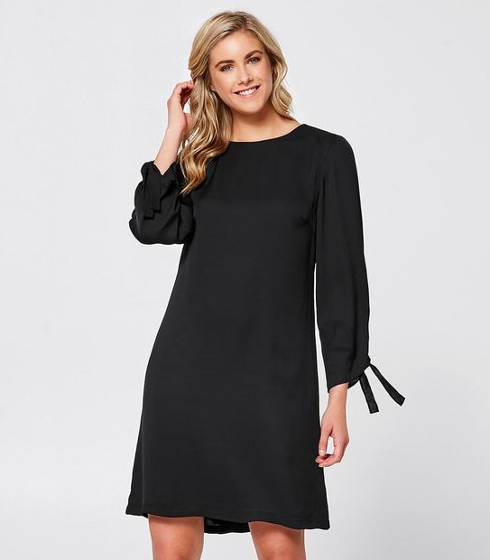 Tie-Sleeve Shift Dress